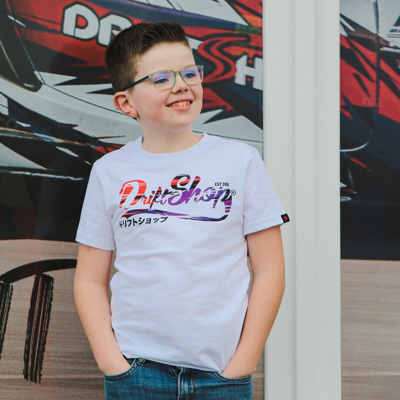 T\u002DShirt\u0020DriftShop\u0020Vintage\u0020\u002D\u0020Blanc\u0020\u002D\u0020Enfant